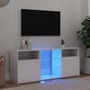 vidaXL Tv-meubel met LED-verlichting 120x30x50 cm hoogglans wit