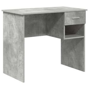 vidaXL Bureau met lade Beton Grijs 90 x 49 x 75 cm Bewerkt hout