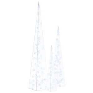 vidaXL Lichtkegelset decoratief LED 60/90/120 cm acryl blauw