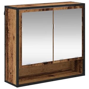 vidaXL Wandplank met plank Wandgemonteerd Oudhout 65 x 20 x 60 cm