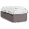 vidaXL Bedframe zonder matras 100x200 cm stof taupe
