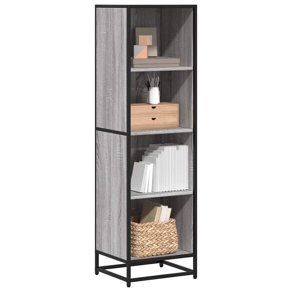 vidaXL Boekenkast 40x35x139 cm bewerkt hout grijs sonoma eikenkleurig