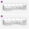 vidaXL Hoekbank Set 7 pcs Natuurlijk en Lichtgrijs Massief Acaciahout