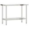 vidaXL Keukenwerktafel 110x55x85 cm roestvrij staal