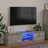 vidaXL Tv-meubel met LED-verlichting 140x40x36 cm betongrijs