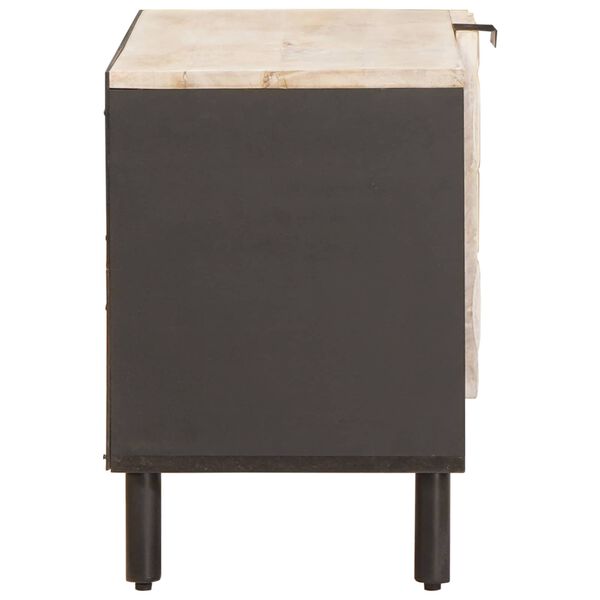 vidaXL TV-kast Witte Was Afwerking 80 x 33 x 46 cm Massief Mango Hout