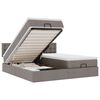 vidaXL Ottoman bed met matrassen 160x200cm stof taupe