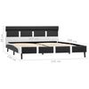 vidaXL Bedframe met LED kunstleer grijs 140x200 cm