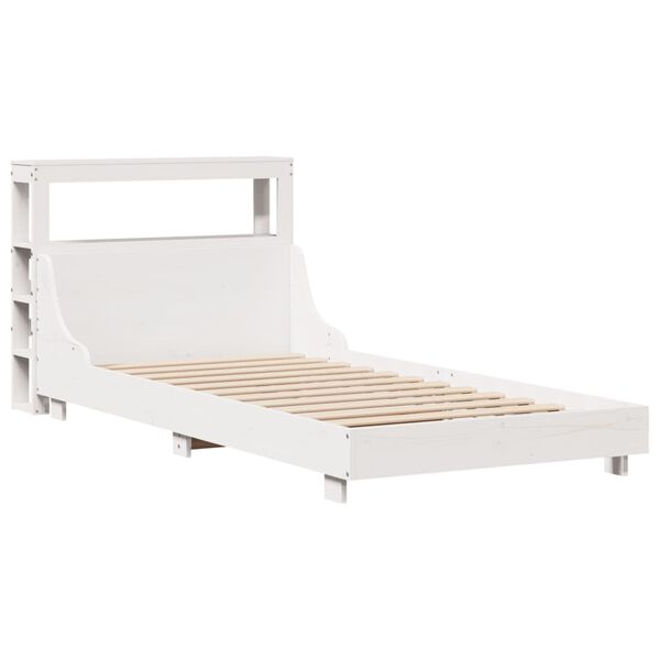 vidaXL Bedframe zonder matras massief grenenhout wit 90x200 cm