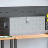 vidaXL Aluminium kist 76,5x26,5x33 cm zilverkleurig
