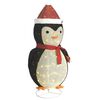 vidaXL Kerstpinguïn decoratief LED 180 cm luxe stof