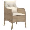 vidaXL 9-delige Tuinset met kussens poly rattan beige