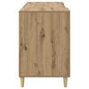 vidaXL Bureau met plank Artisan Eiken 140 x 50 x 75 cm Bewerkt hout