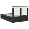 vidaXL Bedframe met hoofdeinde Zwart 120 x 190 cm Massief grenenhout
