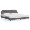 vidaXL Bedframe "Viana" met LED zonder matras grijs 200x200 cm