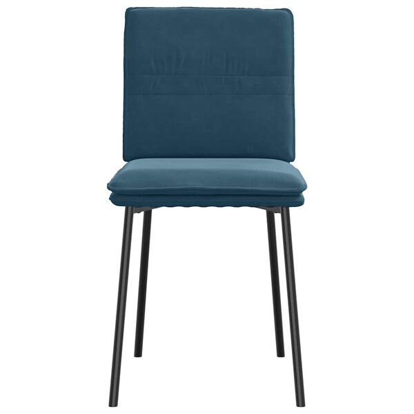 vidaXL Eetkamerstoelen 6 st fluweel blauw