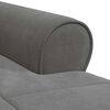 vidaXL Chaise Lounge met kussen Donkergrijs 91 x 157 x 91 cm Fluweel