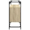 vidaXL Dressoir met glazen blad 98x35x81 cm hout sonoma eikenkleurig