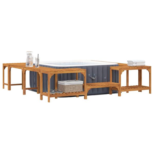 vidaXL Vierkante Buitentub Omheining Bruin 230 x 230 cm