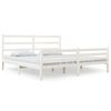 vidaXL Bedframe massief grenenhout wit 180x200 cm