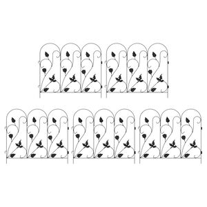 vidaXL Tuinhek Latwerk Zwart 307 x 54,5 x 0,3 cm