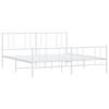 vidaXL Bedframe met hoofd- en voeteneinde metaal wit 193x203 cm