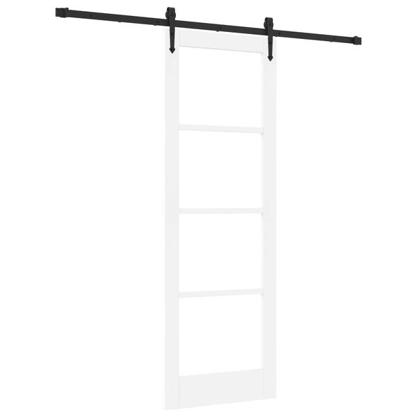 vidaXL Schuifdeur Wit en zwart 73,5 x 211 cm