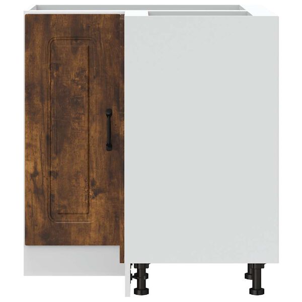 vidaXL Hoekkeukenonderkast Kalmar bewerkt hout gerookt eikenkleurig