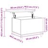 vidaXL Salontafel 60x44,5x45 cm bewerkt hout wit