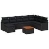 vidaXL Tuinbankenset 9 st Zwart poly rattan