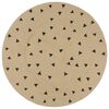 vidaXL Vloerkleed handgemaakt met driehoek print 120 cm jute
