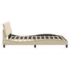 vidaXL Bedframe zonder matras "Hanko" 120x200 cm stof cr&egrave;mekleurig