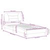 vidaXL Bedframe zonder matras "Hvar" kunstleer zwart en wit 90x190 cm