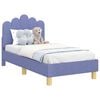 vidaXL Peuterbedframe met hoofdbord Jeans Blauw 70 x 140 cm Stof