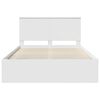 vidaXL Bedframe met hoofdeinde Wit 135 x 190 cm Massief grenenhout