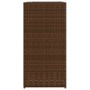 vidaXL Plantenbak 40x40x80 cm poly rattan bruin