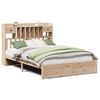 vidaXL Bed met boekenkast zonder matras massief grenenhout 140x190 cm