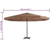 vidaXL Parasol met aluminium paal 500 cm taupe