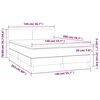 vidaXL Boxspring met matras fluweel donkerblauw 140x200 cm