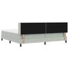 vidaXL Boxspringbed met matras Lichtgrijs 200 x 200 cm Polyester