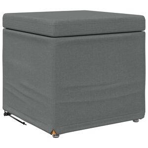 vidaXL Kruk Donkergrijs 41 x 41 x 40 cm Stof en Ge&euml;ngineerd Hout