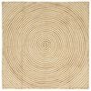 vidaXL Gebied Tapijt Natuurlijk en Wit 120 x 120 cm Jute