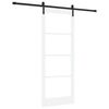 vidaXL Schuifdeur ORKDAL Wit 83 x 211 cm Massief grenenhout en glas