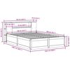 vidaXL Bedframe zonder matras massief grenenhout wit 120x200 cm