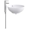 vidaXL Badkamer Waskom Chroom 44 x 44 x 16 cm Metaal
