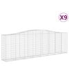 vidaXL Schanskorven 9 st gewelfd 400x50x120/140 cm ijzer
