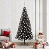 vidaXL Kerstboom met 300 LED met standaard Zwart 210 cm PVC