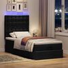 vidaXL Ottoman bed met matras en LED's 90x200cm stof zwart