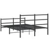 vidaXL Bedframe met hoofd- en voeteneinde&nbsp;metaal zwart 140x200 cm