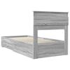 vidaXL Bedframe met hoofdeinde Grijs Sonoma 100 x 200 cm Bewerkt hout